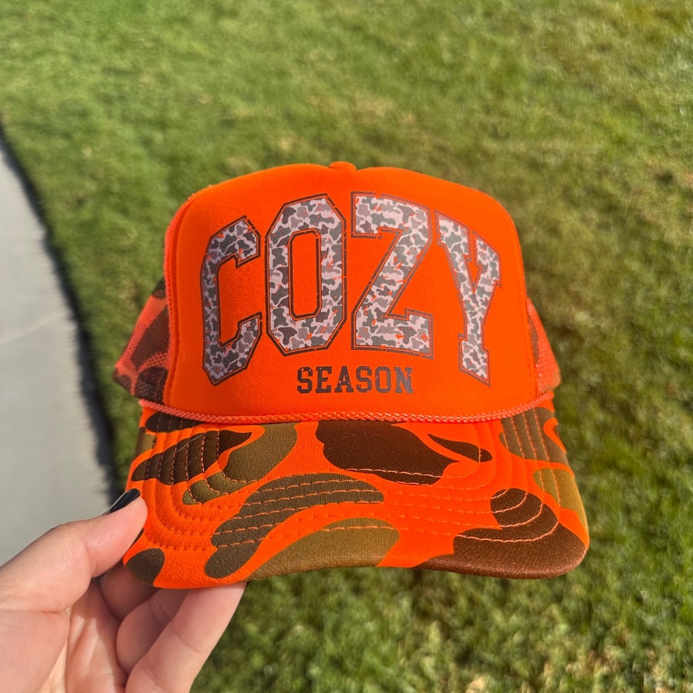 OTTO Vibrant Orange Camo Hat - Cozy Season
